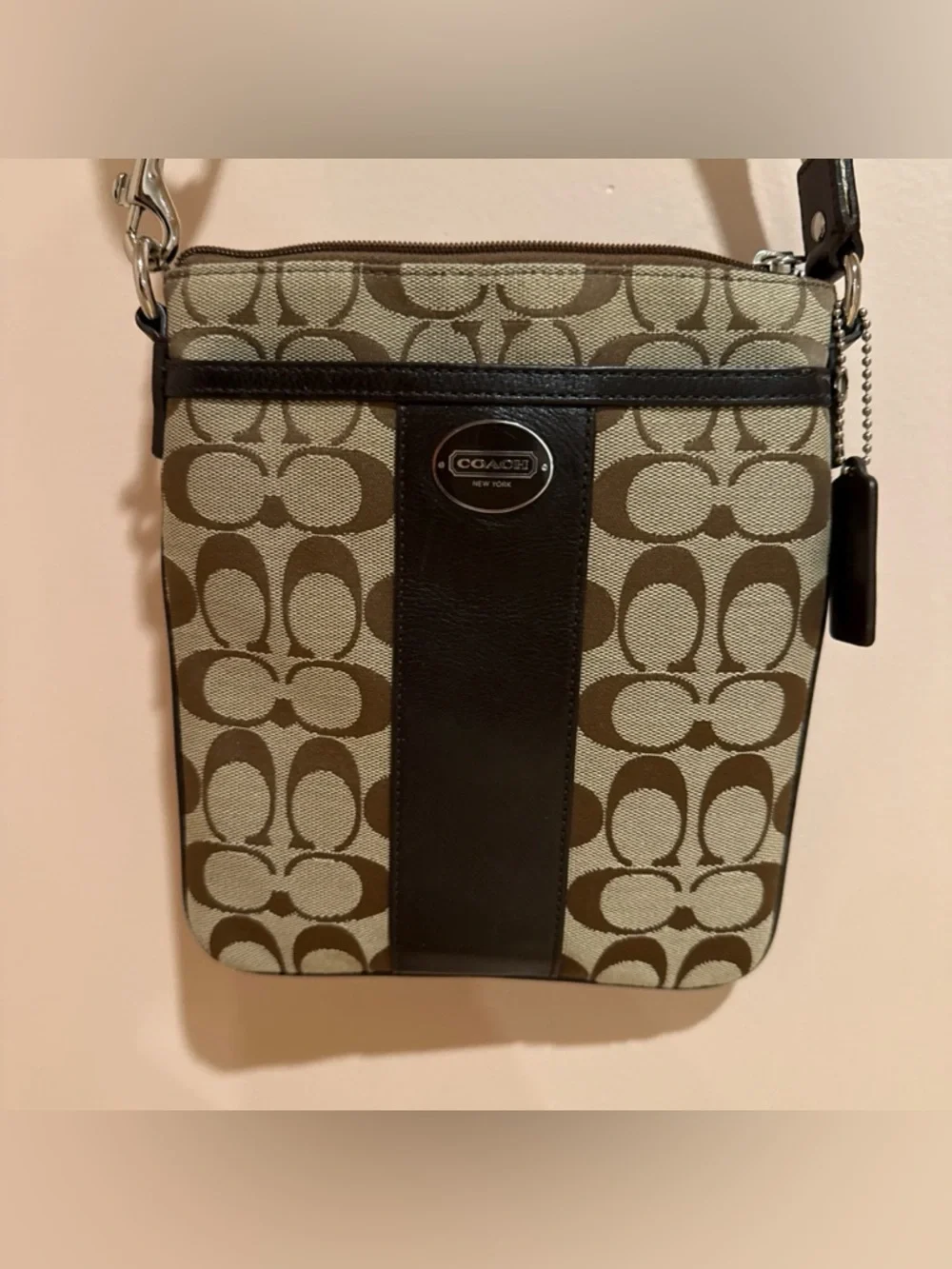 Coach Legacy Signature Stripe Swingpack Crossbody Bag - Picture 2 of 7
